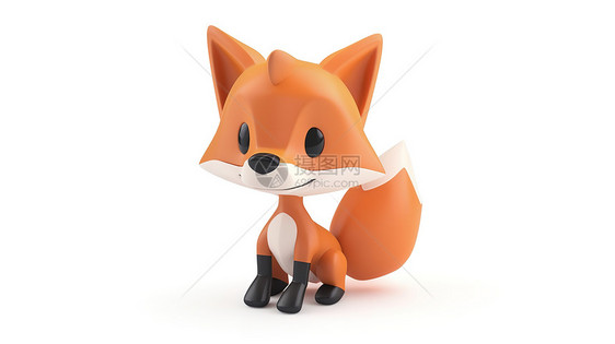 狐狸3D立体图标图片