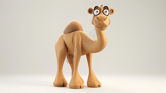 可爱的骆驼3D图标图片