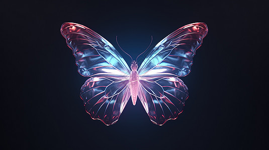 立体蝴蝶3D图标图片