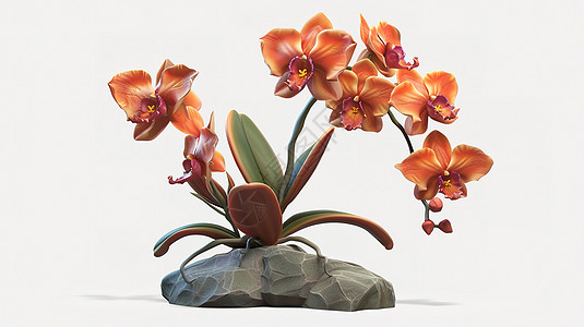 兰花3D立体图标高清图片