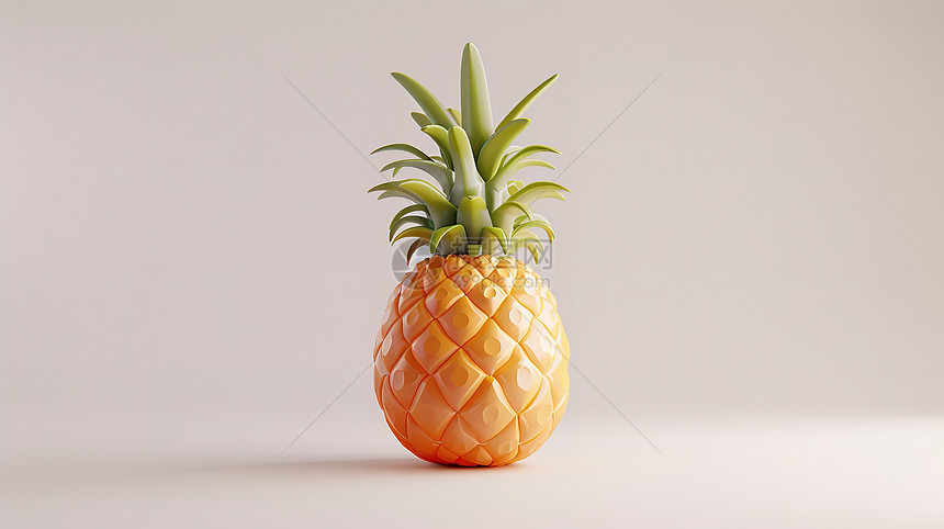 菠萝3D图标图片