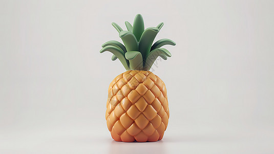菠萝立体3D图标图片