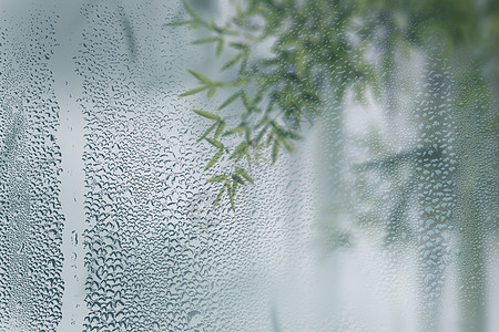 窗外雨滴背景图片