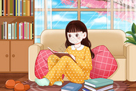 世界阅读日看书的女孩图片