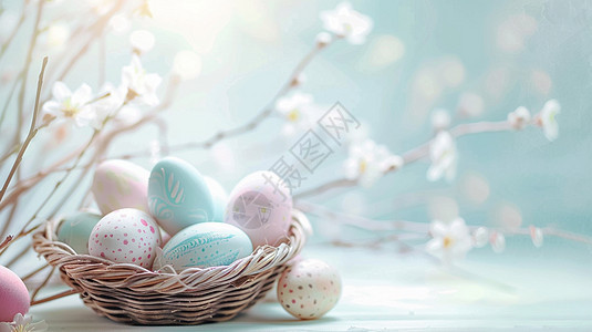 彩色漂亮的蛋背景图片