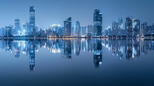 夜晚繁华的夜景高清图片