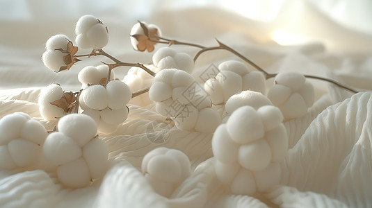 棉花和布料棉制品图片