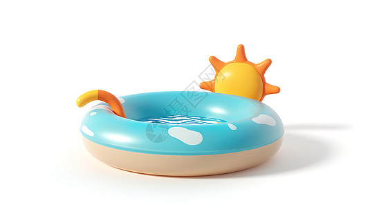 夏天元素泳池3D背景图片