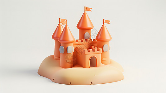 沙滩城堡3D图标图片