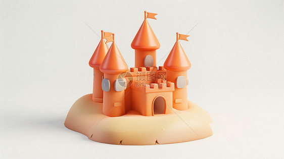 沙滩城堡3D图标图片