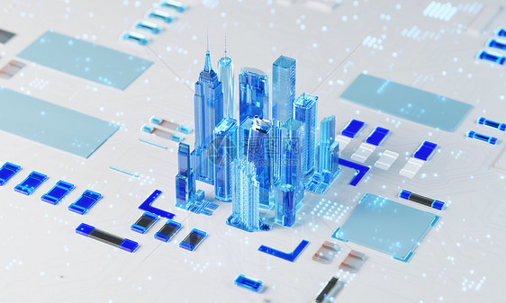 3D科技城市场景图片