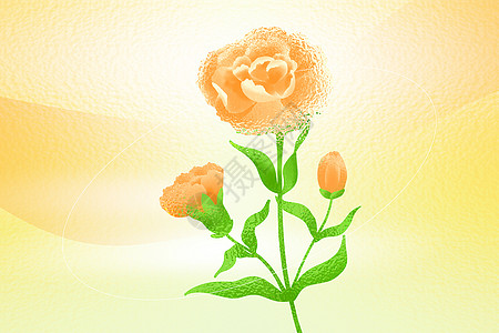以爱之名玻璃风温馨花朵背景设计图片