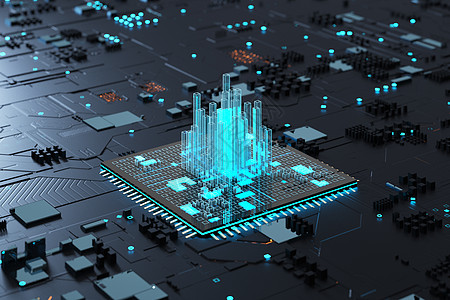 人工智能芯片背景图片