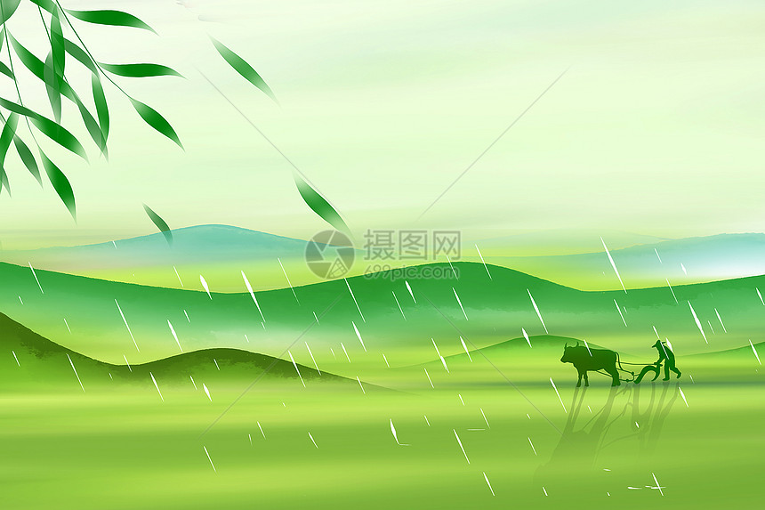 谷雨节气背景图片