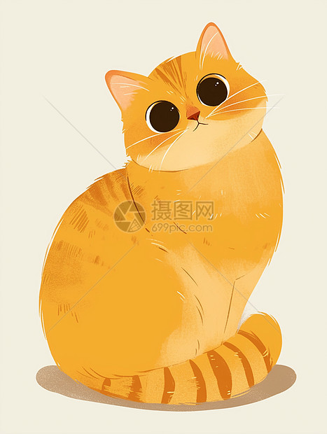 简约可爱的小猫图片