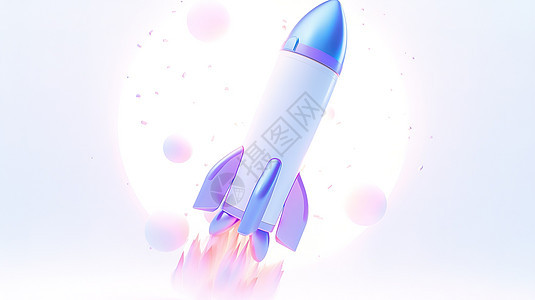 火箭3D科技感图标图片