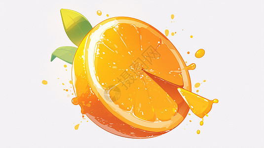 橙色诱人的卡通橙子图片