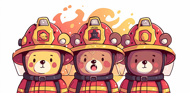 可爱的卡通消防员图片