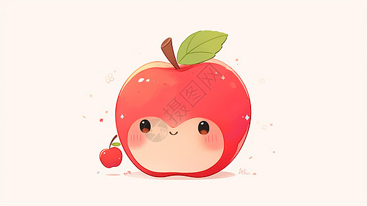 可爱卡通红苹果图片