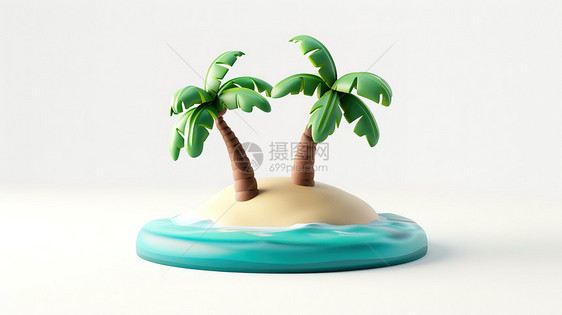 沙滩椰子树图标图片