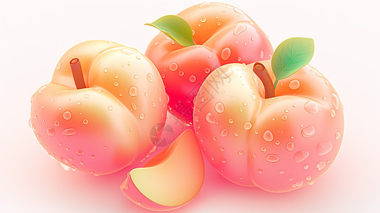 粉色晶莹剔透的水果图片