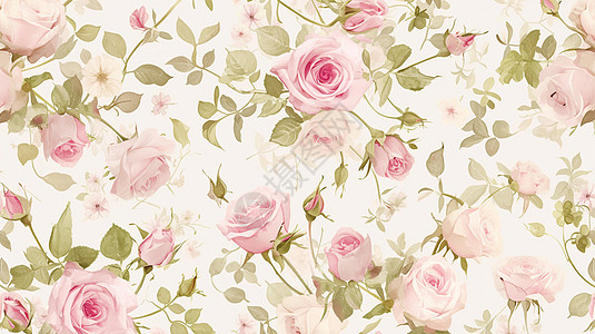 梦幻唯美的粉色玫瑰花背景图片