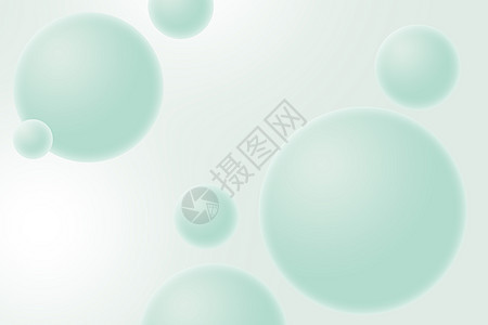创意圆球清新绿色流体背景图片