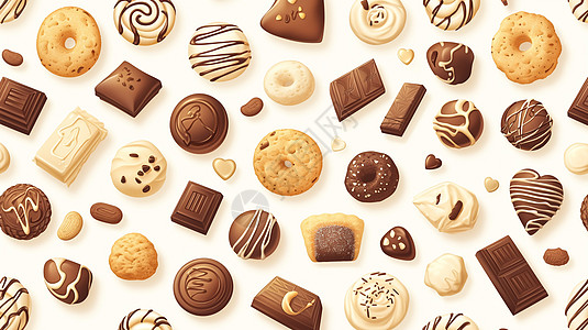 各种造型美味的巧克力饼干图片