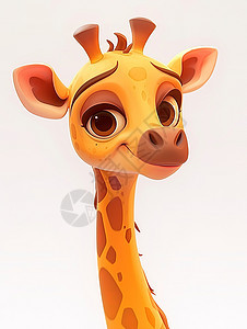 长颈鹿头像3D可爱背景图片