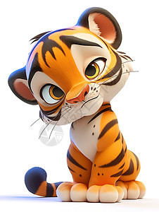 可爱老虎3D图片