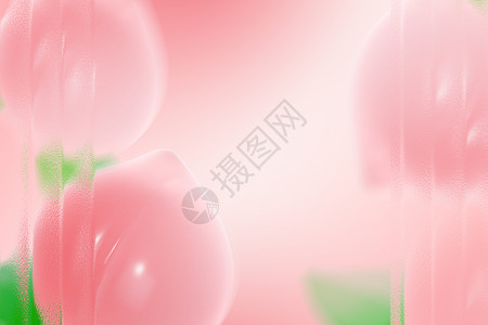 唯美粉色桃子新丑风夏日背景图片