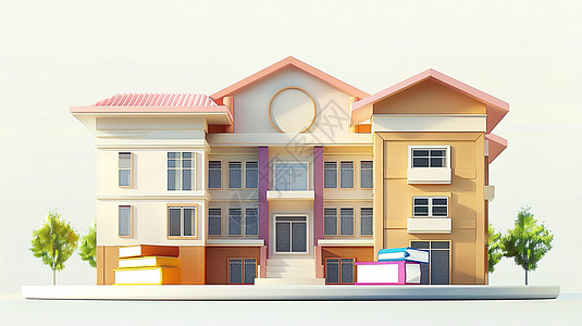别墅模型3D图标图片