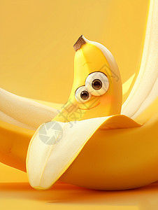 大眼睛俏皮可爱的卡通香蕉图片