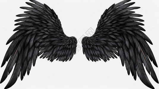 黑色的天使翅膀图片