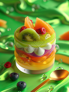 水果蛋糕3D图片