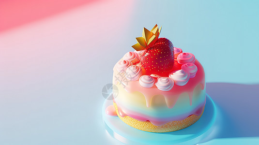 彩虹蛋糕渐变图片