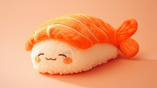 可爱的三文鱼卡通寿司图片