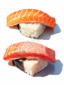 美味的卡通日式美食寿司图片