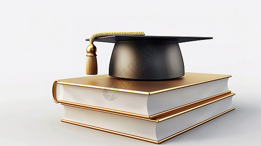 毕业礼帽3D风格图片