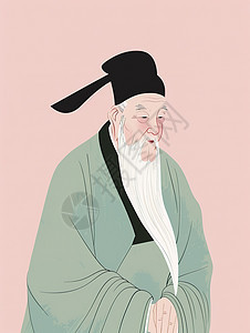 长袍古代老年人物图片