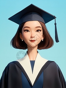 3D女大学生毕业图片