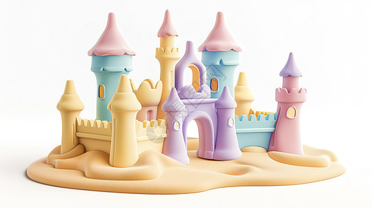 城堡儿童沙堆3D图片