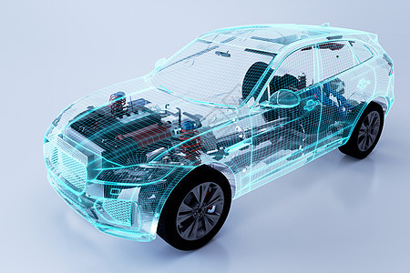 未来感三维汽车科技场景图片