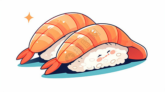 日式美味的卡通美食寿司图片