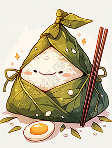 蛋黄口味可口的卡通粽子图片