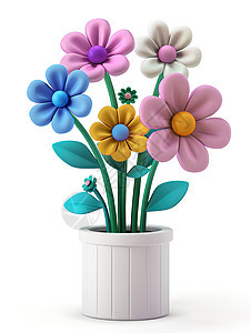 花朵盆栽3D风图标图片