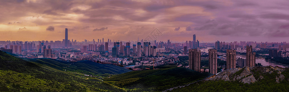 白云山夜景山顶夜景高清图片