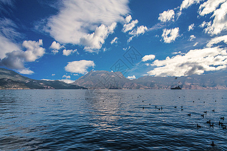 洱海美景云南洱海双廊背景