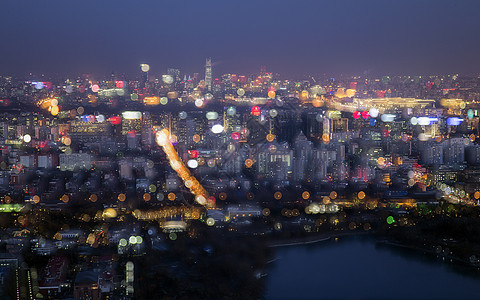 大悦城梦幻夜幕下的京城背景