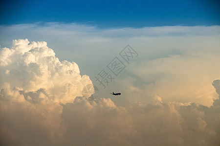 商务飞机云中漫步 飞机背景